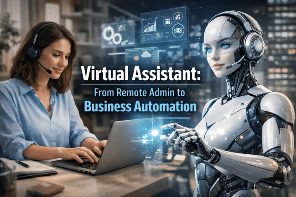 Virtual Assistant evolution from human remote support to AI-powered business automation